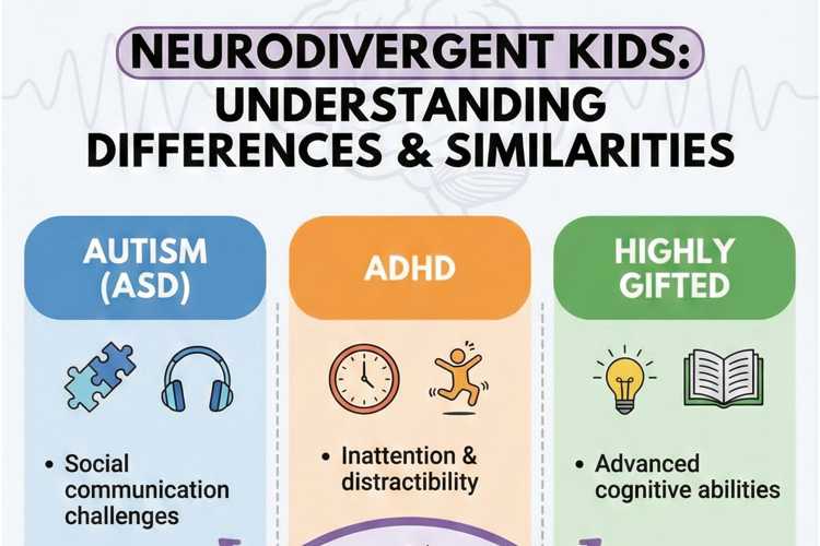 Autism, ADHD, or Gifted? A Visual Guide to Differences and Overlaps